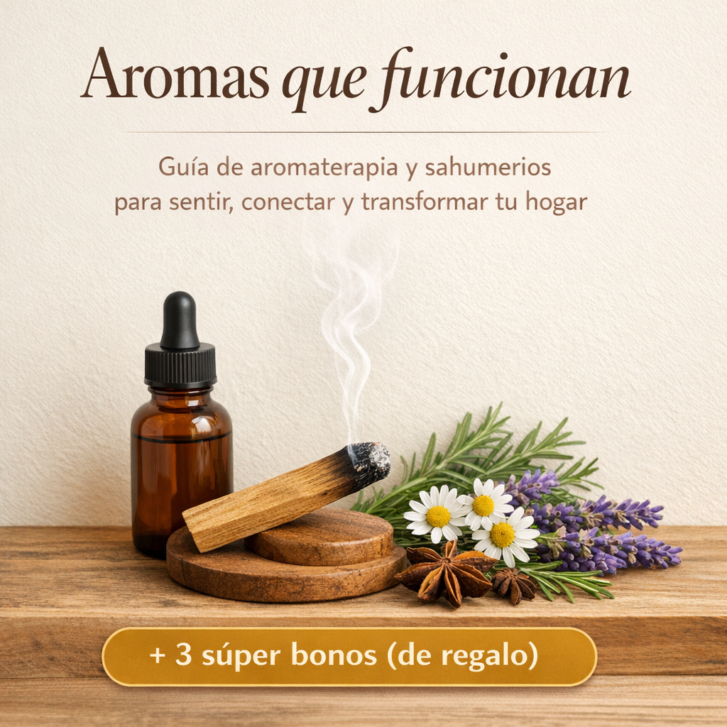 Aromas que funcionan + 3 bonos - Aprende a usar aceites y sahumerios sin frustración